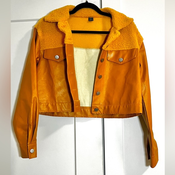 SHEIN Drop Shoulder Flap Detail Colorblock Jacket | Small - Picture 1 of 7